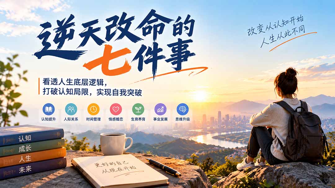 付费文章：逆天改命的七件事，打破认知局限，解决学习工作婚恋育儿困境实现自我突破