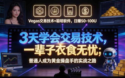 3天学会顺势而为交易系统：Vegas Channel软件自动盯盘，黄金期货新手也能稳定复利