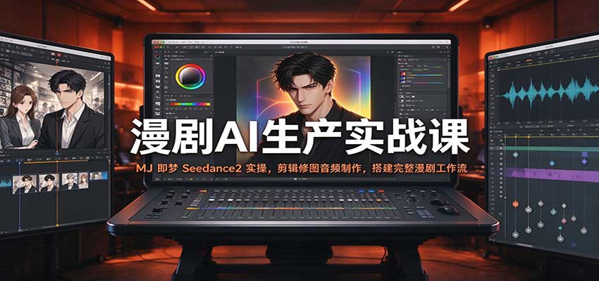AI漫剧制作全流程实战：Midjourney+即梦4.0+Seedance2从入门到精通