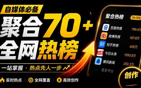 群友做了个热点汇总工具！rebang-helper聚合70+热榜，自媒体追热点必备