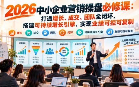 2026中小企业营销操盘必修课：增长成交团队全闭环，业绩可复制