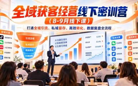 全域获客线下密训营8-9月课：短视频直播引流+私域转化SOP
