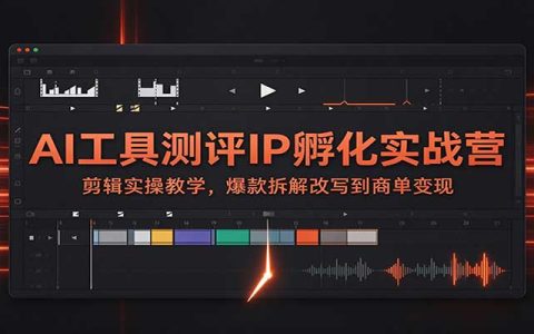 AI工具测评IP孵化实战营：剪映剪辑实操+爆款改写，从零起号到商单变现