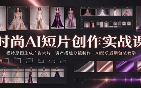 时尚AI短片实战：模特原图生成广告大片，资产搭建分镜视频生成与AI配乐后期包装