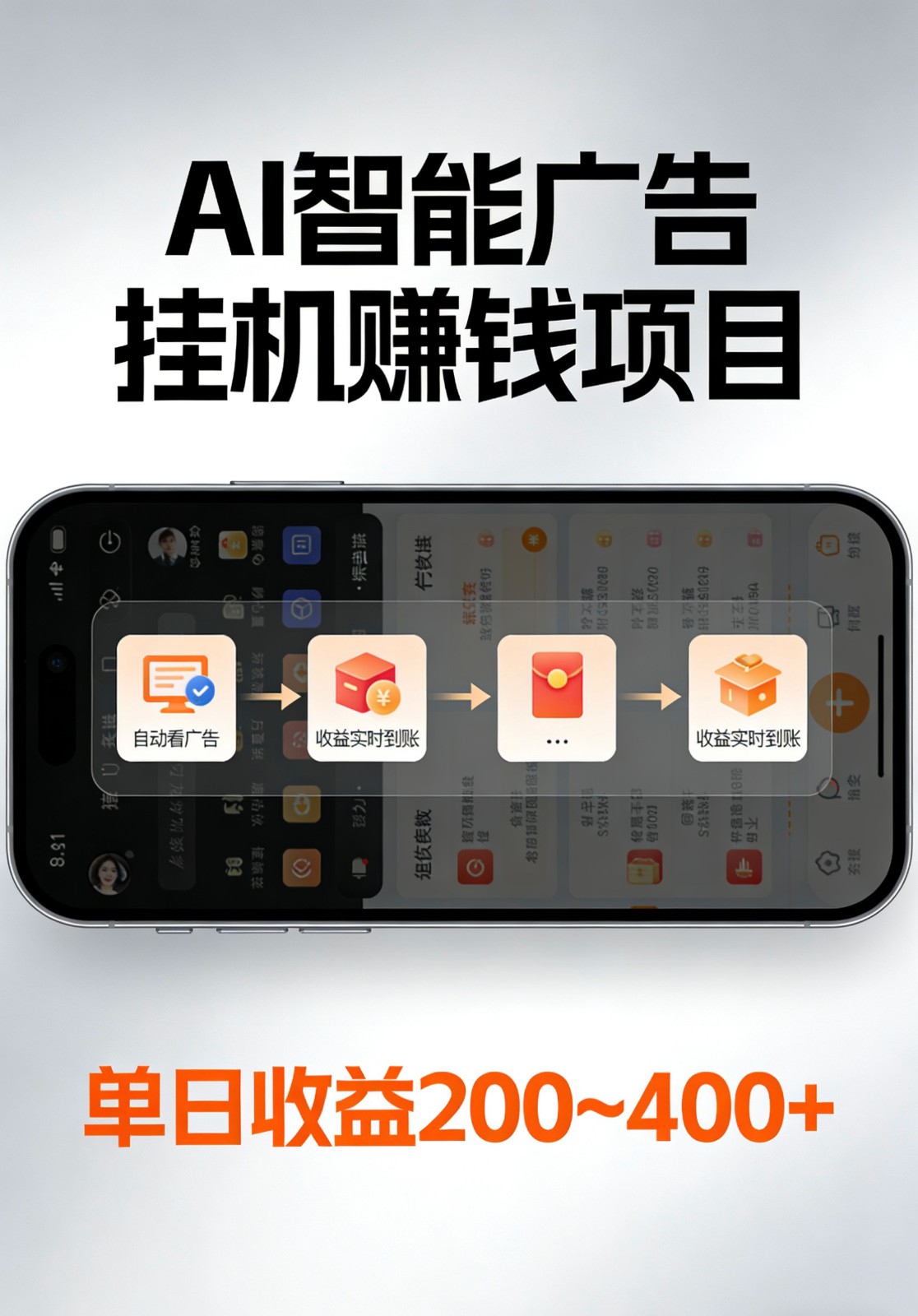 AI智能G机看广告自动运行，每日稳定收益200步骤-400方法被动增收