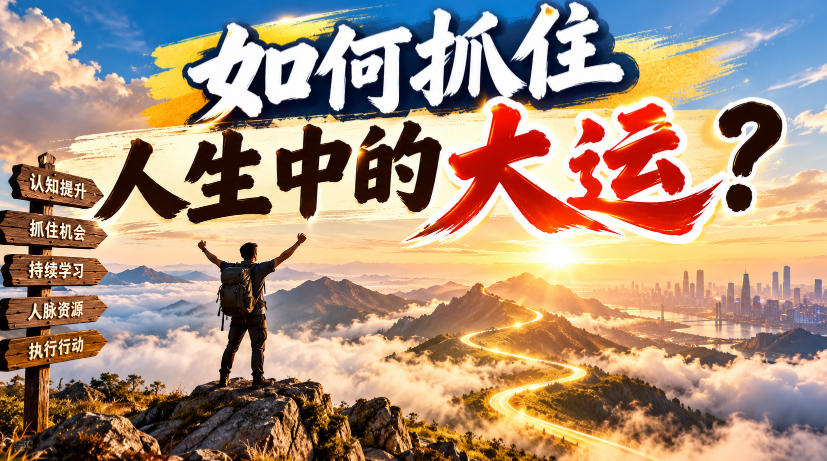 如何抓住人生中的大运？27-35岁关键期6个维度判断机会