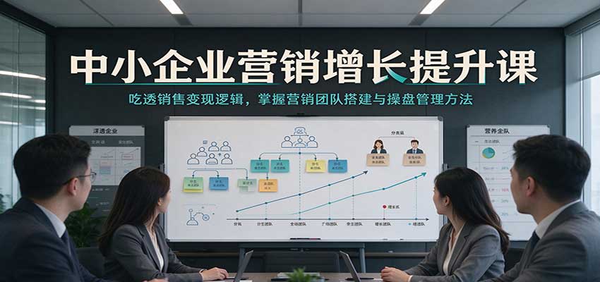 中小企业营销增长课：销售变现逻辑+团队搭建与操盘管理