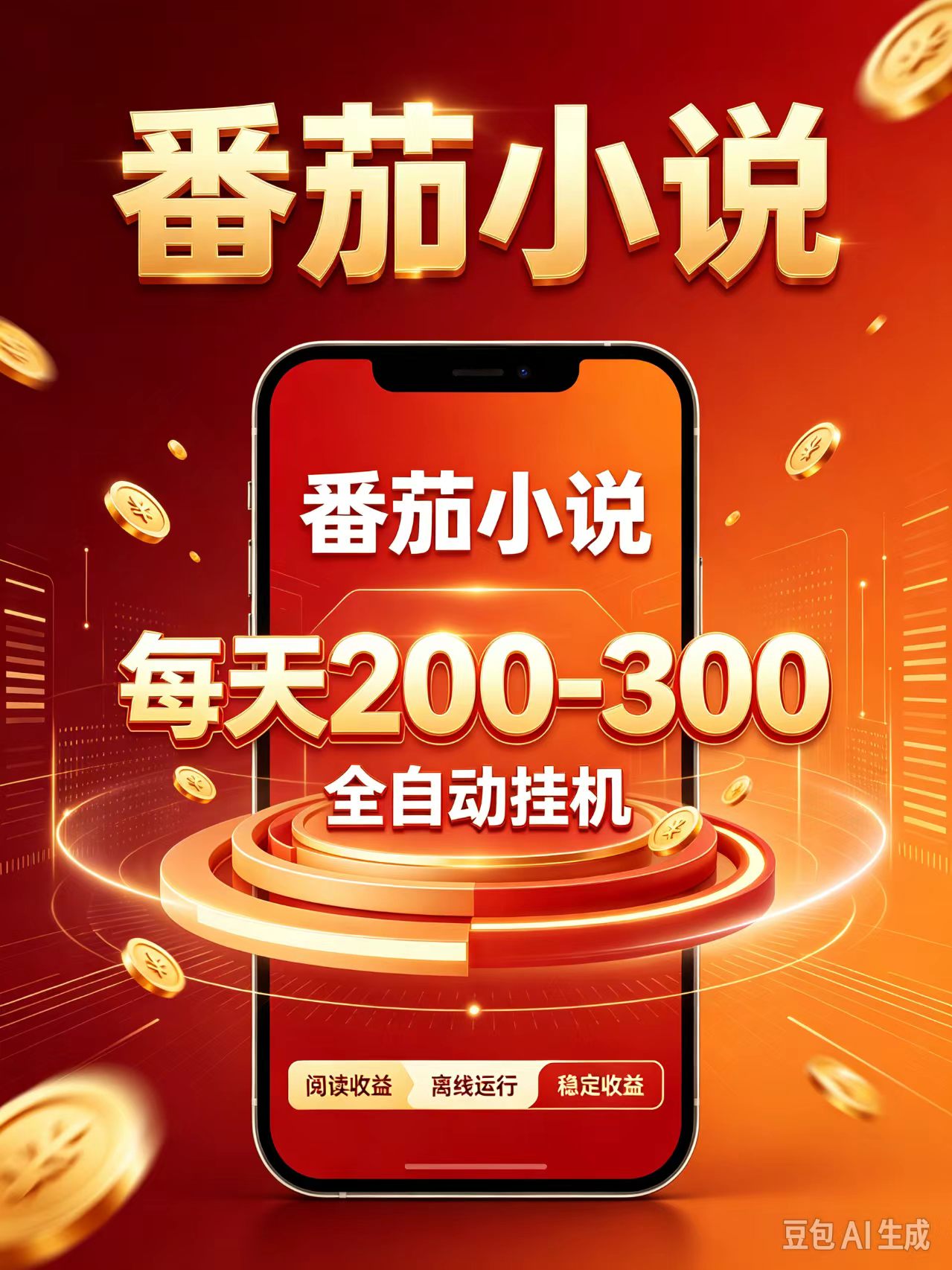 番茄小说自动化G机项目，单机变现200步骤-300步骤，低门槛副业