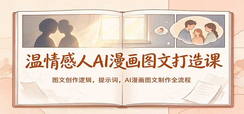 温情感人AI漫画图文课：提示词与全流程制作，新手快速上手