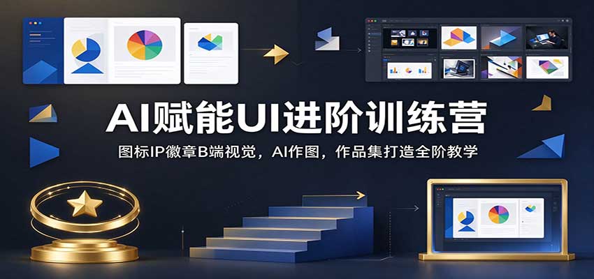 AI+UI设计师进阶训练营:图标IP徽章B端视觉与作品集打造 AI+UI设计师进阶训练营:图标IP徽章B端视觉与作品集打造