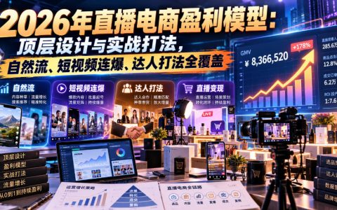 2026直播电商盈利模型：自然流ROI+千川投放+达人打法全解析