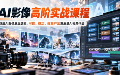 AI影像高阶实战课：吃透底层逻辑，用ComfyUI/Sora稳定批量产出高质量视频