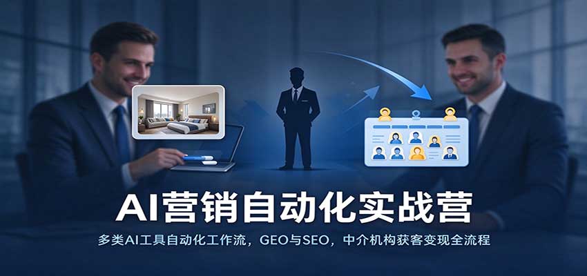 AI营销自动化实战营：ChatGPT+n8n+GEO SEO获客变现