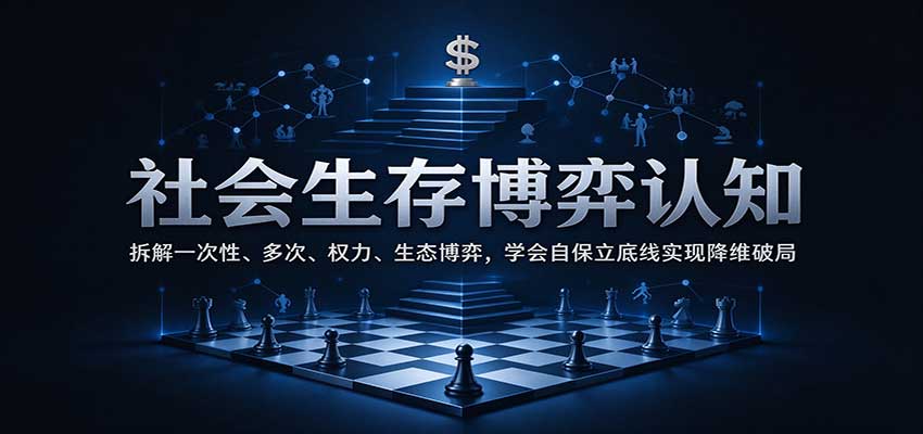 社会博弈四层认知：一次性、多次、权力、生态博弈自保破局指南