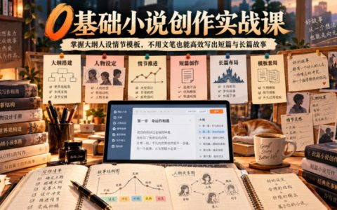0基础小说创作课｜大纲人设情节模板，短篇长篇都能写