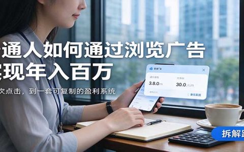 2026最新自动化浏览广告技术24小时G机单台设备变现200方法