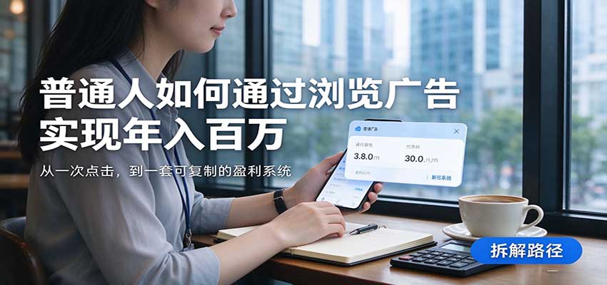 2026最新自动化浏览广告技术24小时G机单台设备变现200方法