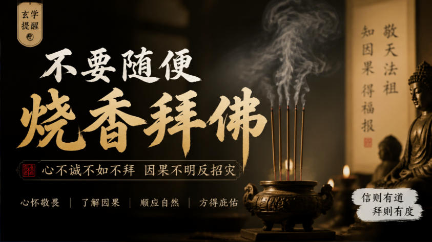 玄学提醒：不要随便烧香拜佛，景区寺庙祈福求财求平安为何反招霉运