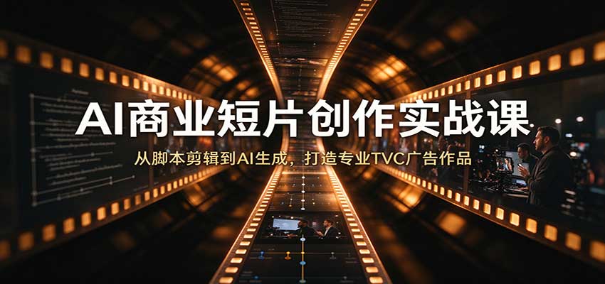 AI商业短片实战：剪映+AI工具全流程，零基础接单TVC广告