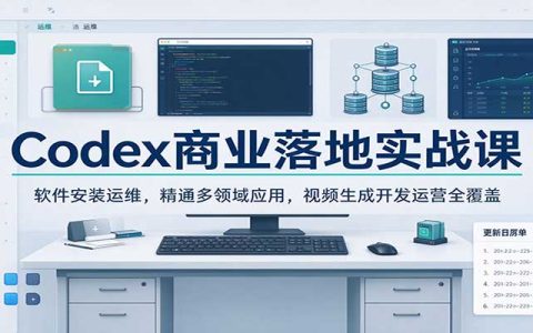 Codex实战课：零基础软件安装到CAD开发、视频生成与电商运营全攻略
