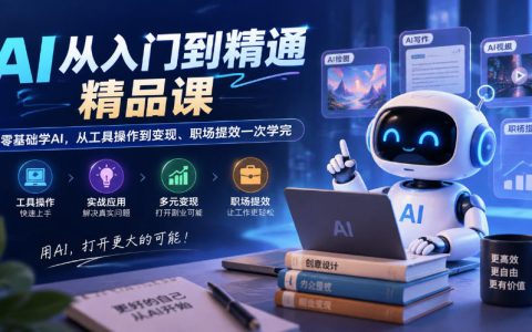 零基础AI从入门到精通：Deepseek+豆包+即梦+可灵工具实操与变现提效课