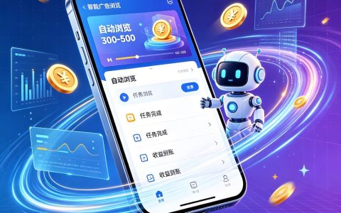 AI智能广告自动浏览副业项目：G机解放双手，上班族宝妈碎片时间轻松增收