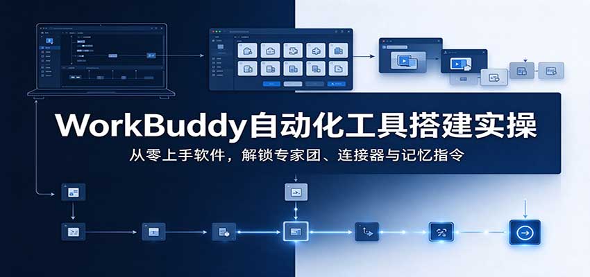WorkBuddy零基础实战：从安装到自动化工作流，掌握专家团与连接器