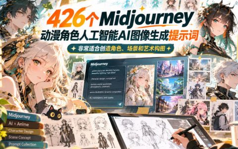 426个Midjourney动漫角色AI提示词，附示例图，轻松生成高质量动漫艺术