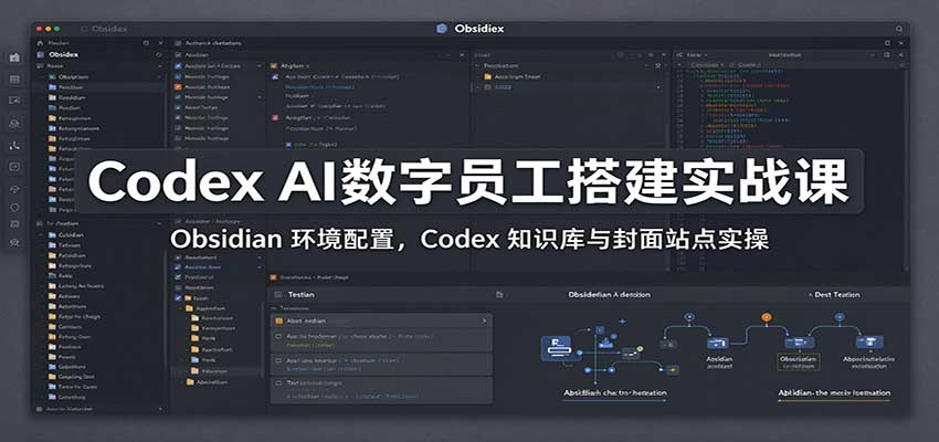 Codex AI数字员工搭建实战：Obsidian知识库配置与封面站点实操