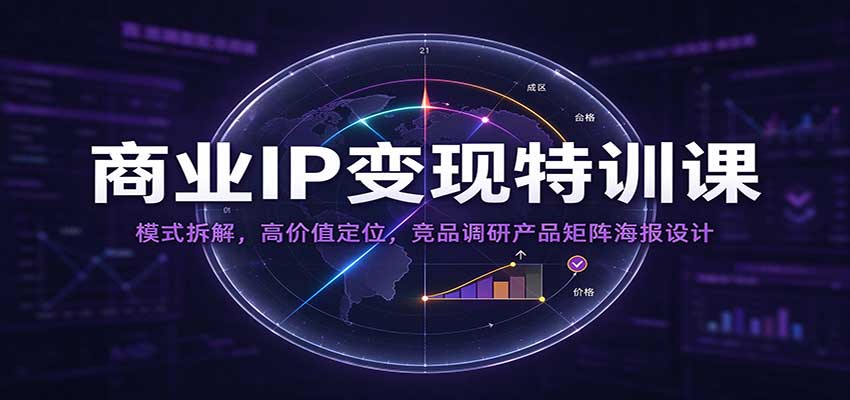 商业IP变现特训课：商业模式拆解+高价值定位+竞品调研+产品矩阵海报设计
