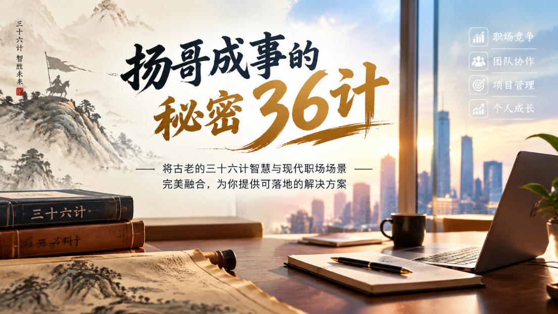扬哥成事的秘密36计：职场进阶实战指南，破解晋升瓶颈与团队管理难题