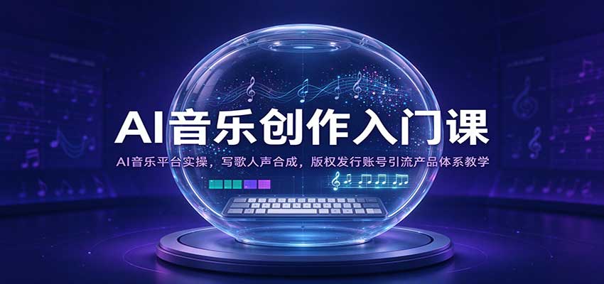 AI音乐创作入门：九大平台实操+XStudio人声合成与发行变现
