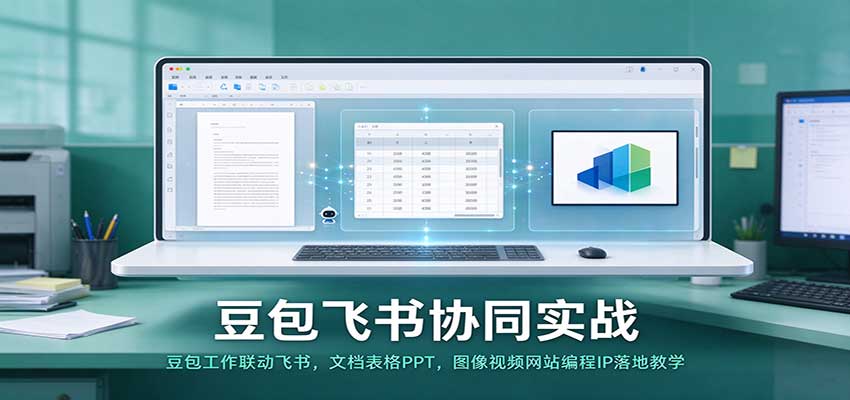 豆包飞书协同实战教程：文档表格PPT与AI编程IP落地