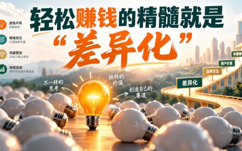 差异化赚钱思维：5个维度教你用差异化思维轻松变现，告别内卷