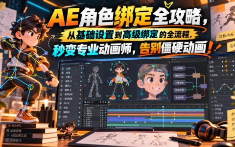 AE角色绑定全攻略：Duik Angela+Bao Bones从基础到高级，告别僵硬动画