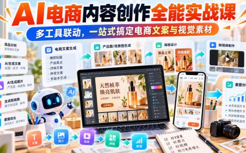 AI电商内容创作实战课：ChatGPT+Midjourney文案视觉全流程