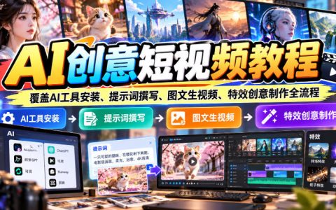 AI创意短视频教程：零基础学即梦提示词与图片转视频特效制作