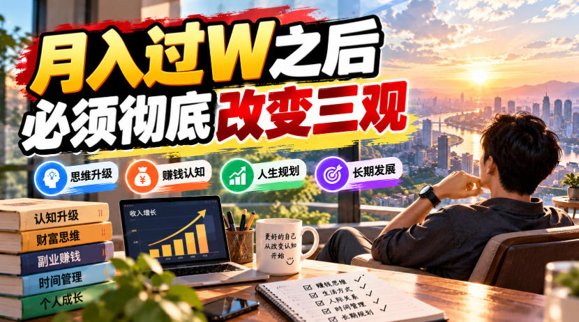 变现过W后必须彻底改变三观：30岁以下年轻人必看的6个认知升级维度