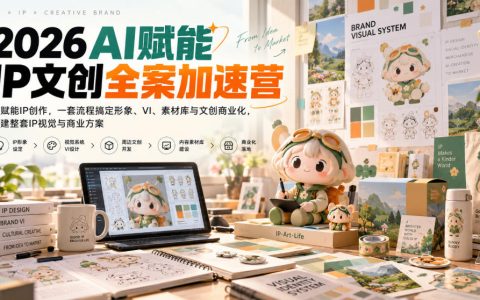 2026 AI赋能IP文创全案加速营：AI绘图+PS+Illustrator搞定IP形象VI素材库与商业化