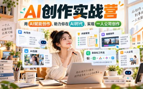 AI创作实战营：用AI搭建语料库做公众号与小红书，实现一人公司内容变现
