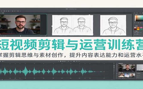 短视频剪辑与运营训练营：花火剪辑思维+全域素材创作，提升表达与运营能力