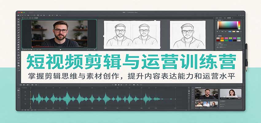 短视频剪辑与运营训练营：花火剪辑思维+全域素材创作，提升表达与运营能力