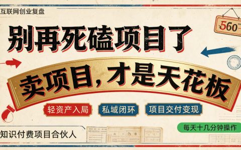 2026 做知识付费卖项目：普通人从死磕项目到私域成交变现
