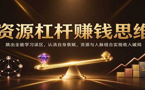 资源杠杆赚钱思维：跳出全能学习误区，认清自身禀赋，借人脉资源组合实现收入破局