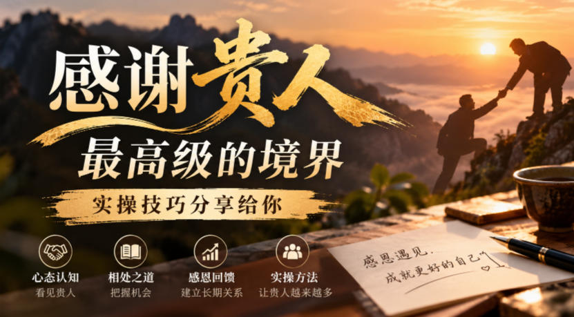 感谢贵人别只会送礼请客：超强回音谷实操技巧，让贵人持续帮你