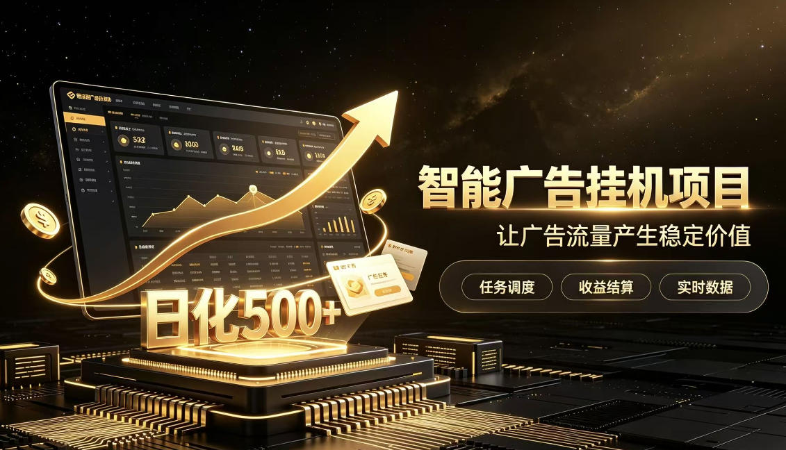 AI智能广告项目招募：零基础低风险上手，把握变现过万增收机会