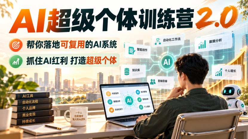 AI超级个体训练营2.0：Obsidian+WorkBuddy搭建可复用AI工作流，零基础打造个人AI大脑