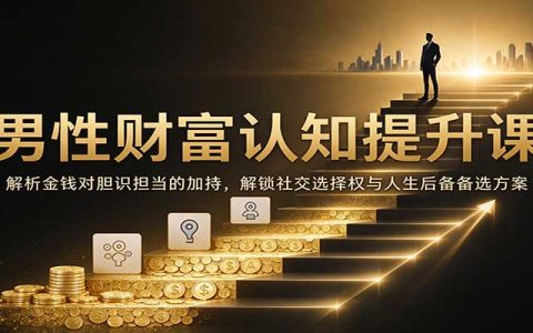 男性财富认知提升课：解析金钱如何加持胆识担当，解锁社交选择权与人生退路