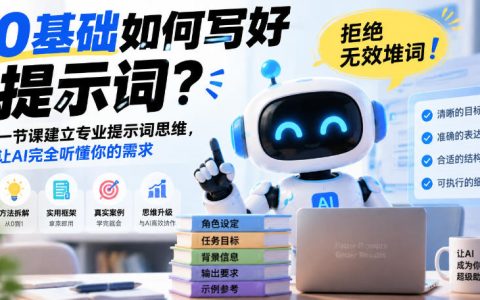 0基础提示词工程课：八大模块搭建结构化思维，AI绘画精准出图