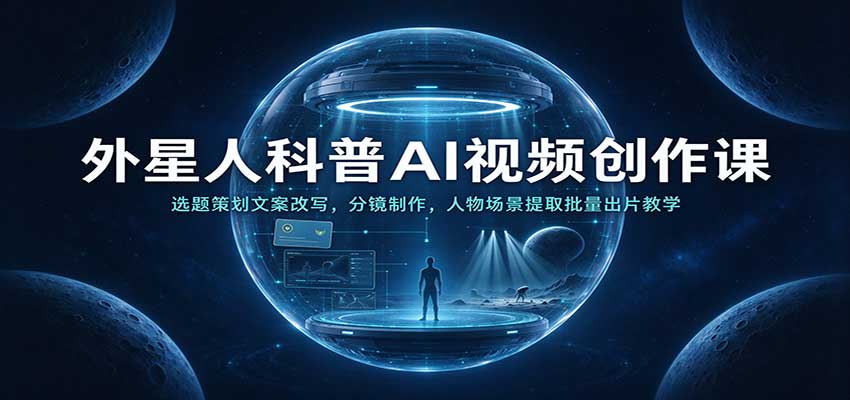 外星人科普AI视频课：选题文案分镜与批量出片全流程